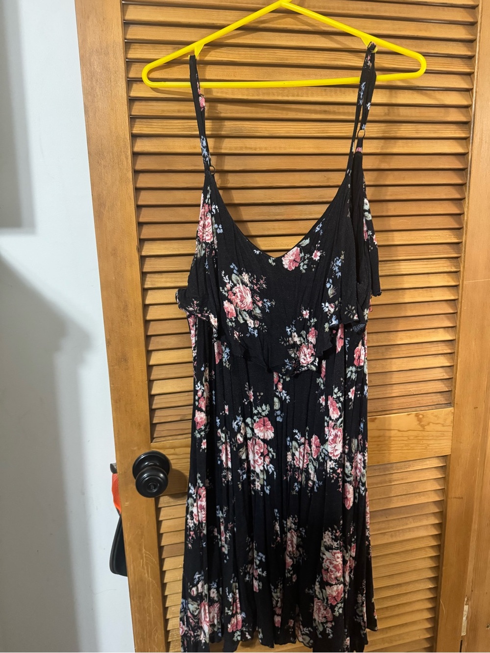 torrid Black Mini Dress with Pink Floral Print